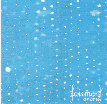 White dots on blue background. 